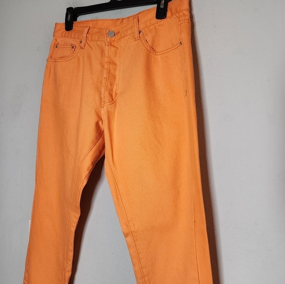 MNML Orange Men's B251 Flare Denim Jeans Men's size 30x32 Button fly - Picture 9 of 16